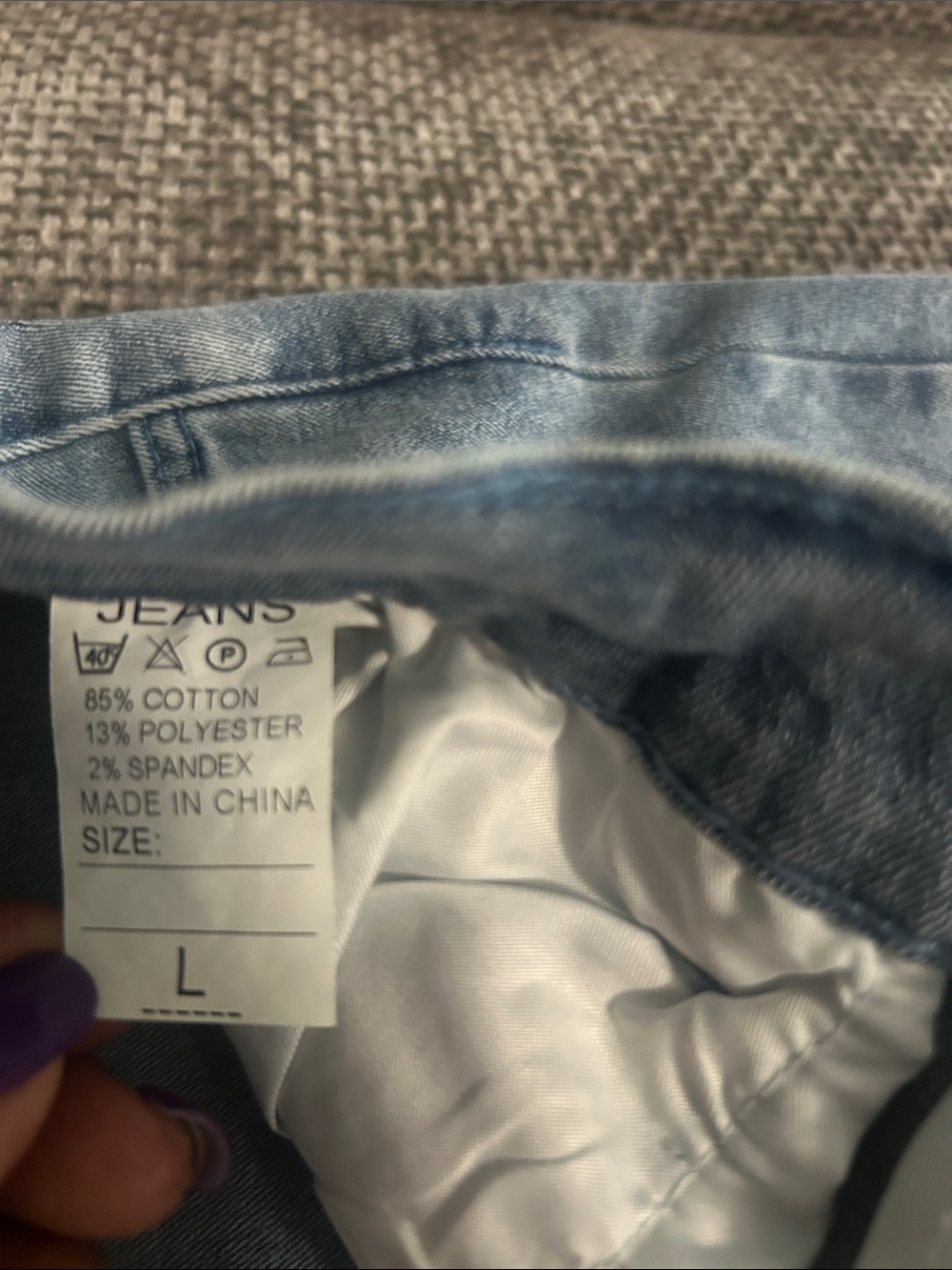 Y2K Star Print Flare Jeans Women’s L Stretch Faded Blue Denim - Picture 4 of 13